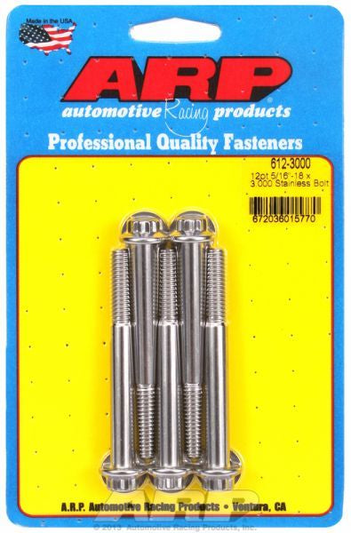 ARP 612-3000 5/16-18 X 3.000 12PT SS Bolts