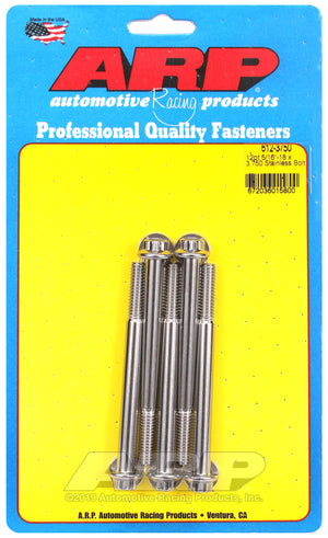 ARP 612-3750 5/16-18 X 3.750 12PT SS Bolts