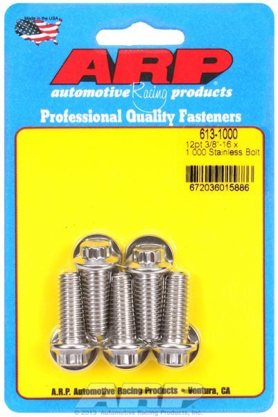 ARP 613-1000 3/8-16 X 1.000 12PT SS Bolts