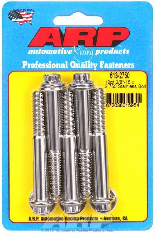 ARP 613-2750 3/8-16 X 2.750 12PT SS Bolts
