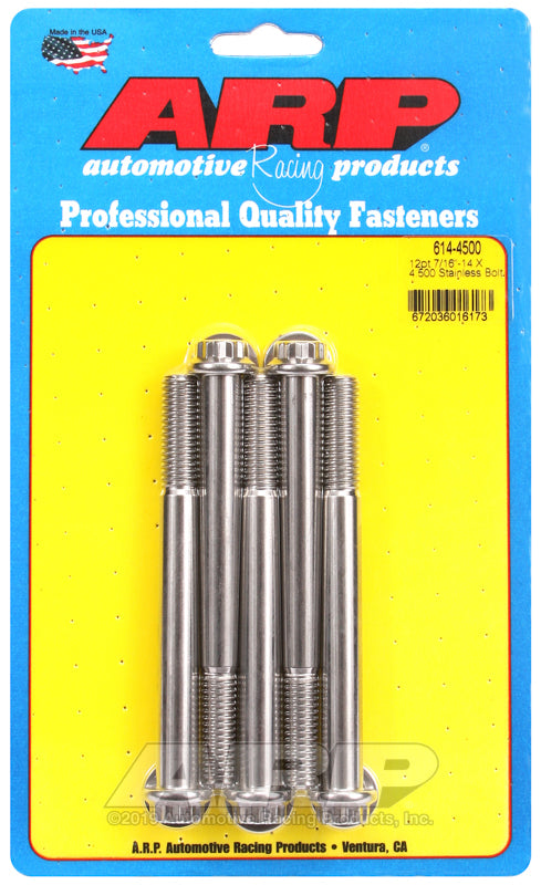 ARP 614-4500 7/16-14 X 4.500 12PT 1/2 Wrenching SS Bolts