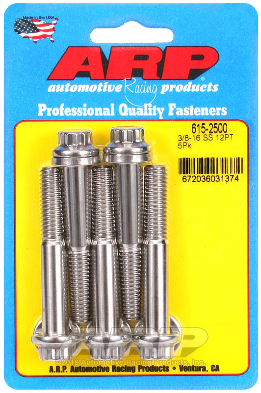 ARP 615-2500 3/8-16 X 2.500 12PT 7/16 Wrenching SS Bolts