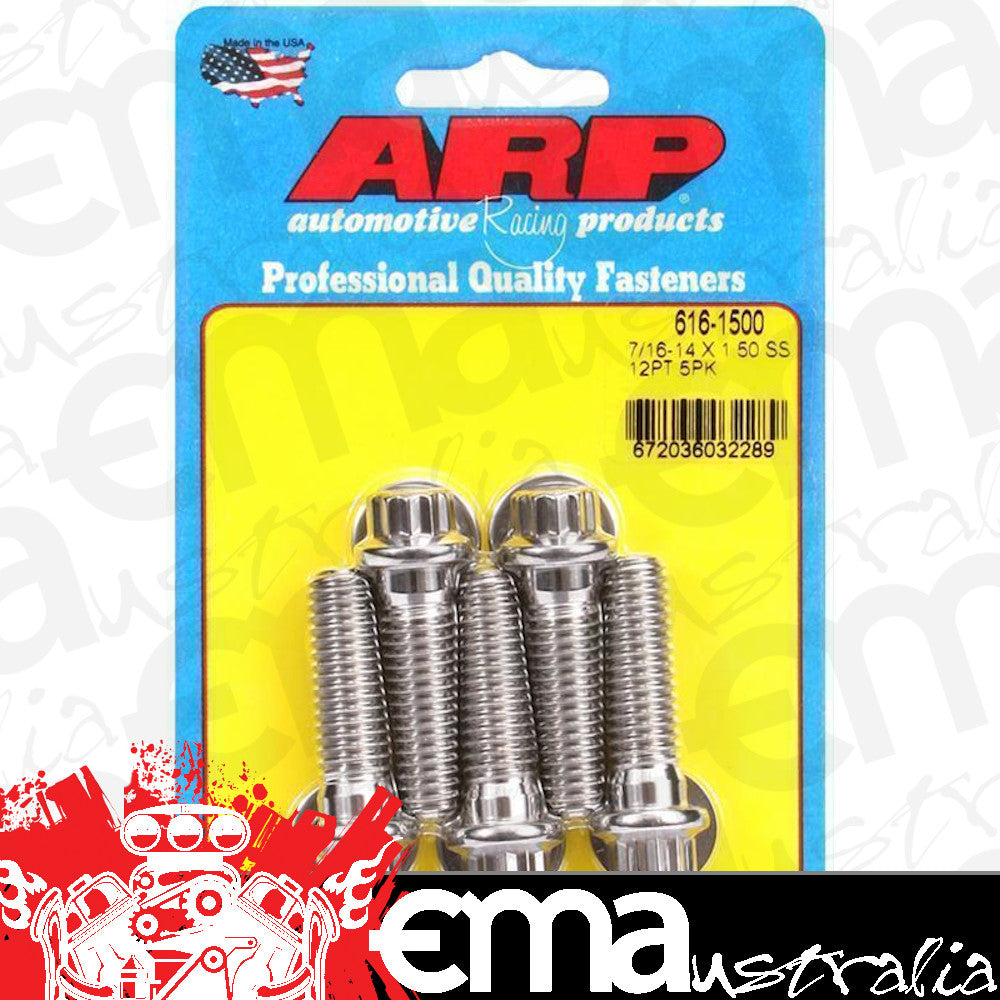 ARP 616-1500 7/16-14 X 1.500 12PT SS Bolts