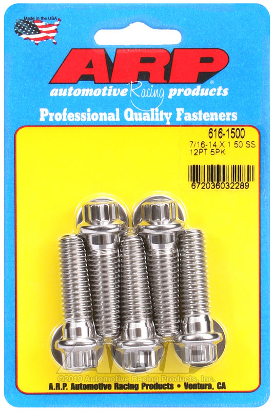 ARP 616-1500 7/16-14 X 1.500 12PT SS Bolts