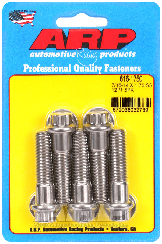 ARP 616-1750 7/16-14 X 1.750 12PT SS Bolts