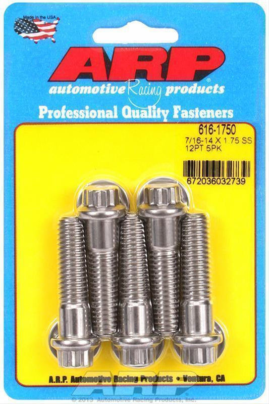 ARP 616-1750 7/16-14 X 1.750 12PT SS Bolts