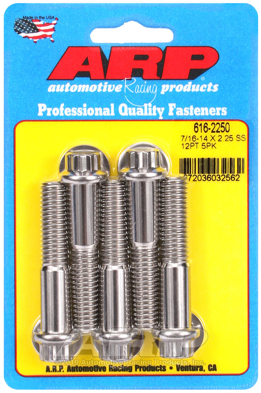 ARP 616-2250 7/16-14 X 2.250 12PT SS Bolts