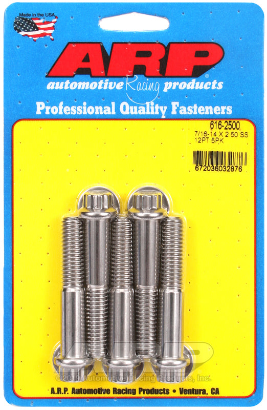 ARP 616-2500 7/16-14 X 2.500 12PT SS Bolts