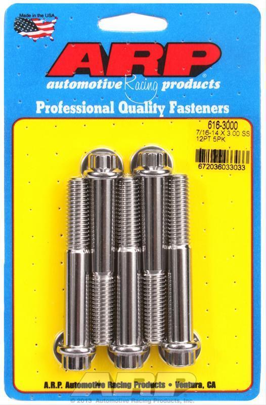 ARP Fasteners ARP616-3000 616-3000 7/16-14 X 3.000 12PT SS Bolts