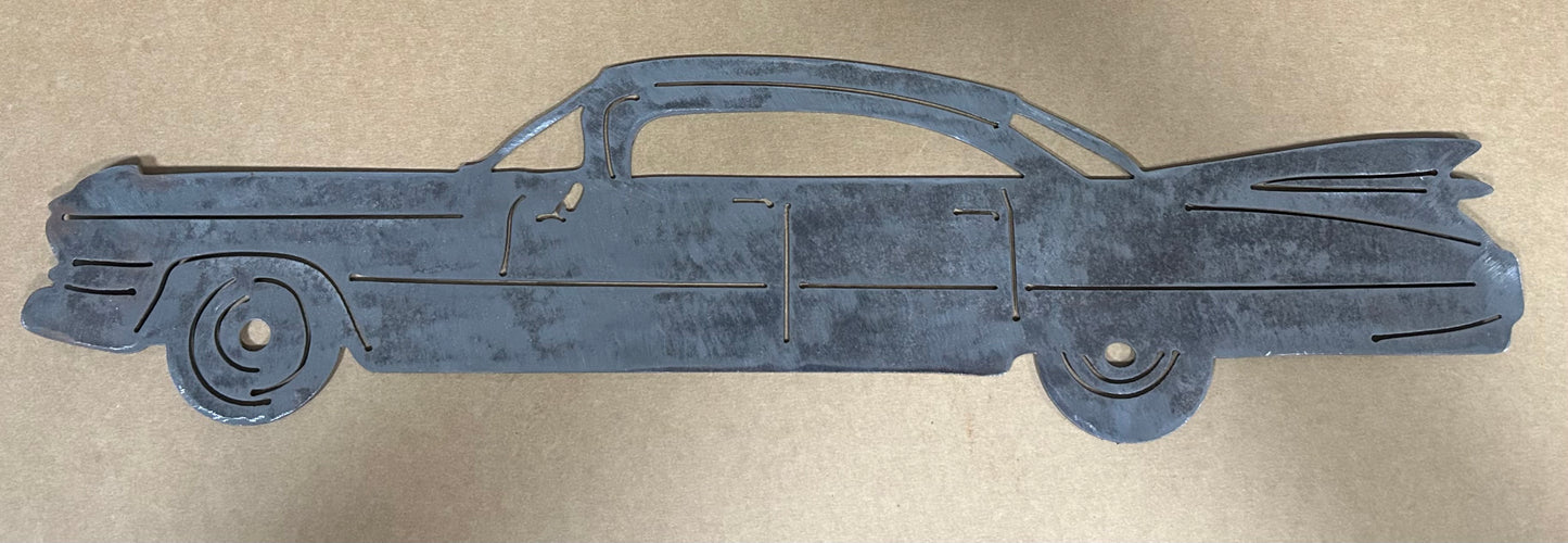 EMA-PC-021 1959 Cadillac Plasma Cut Sign 52cm x 14cm