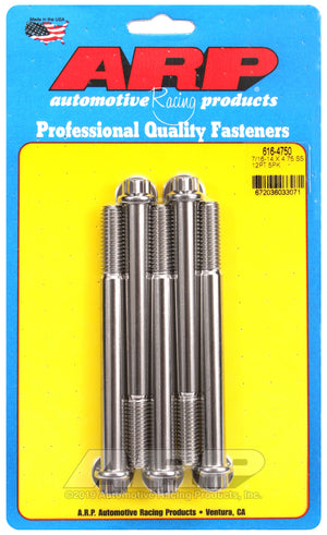 ARP 616-4750 7/16-14 X 4.750 12PT SS Bolts