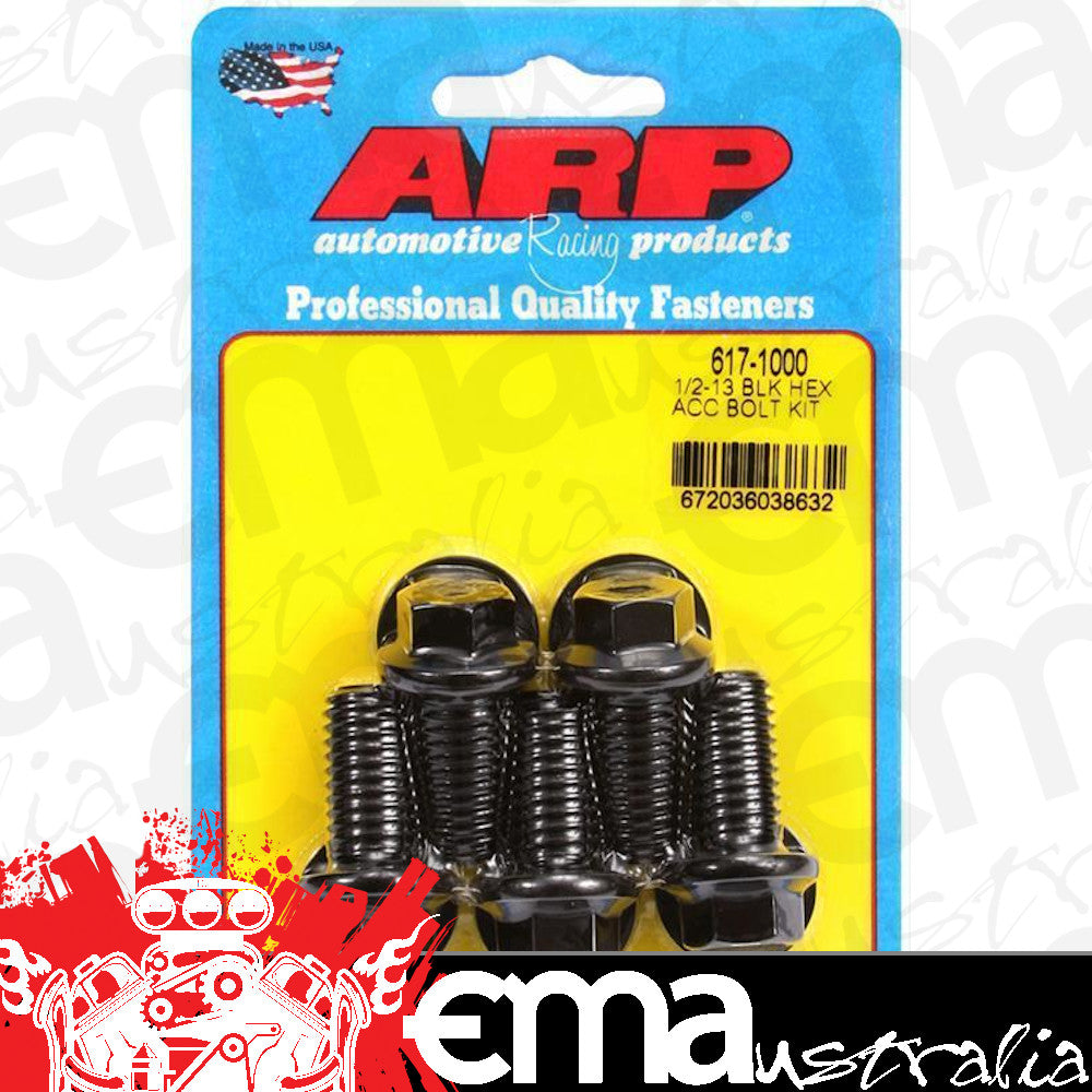 ARP 617-1000 1/2-13 X 1.000 Hex Black Oxide Bolts