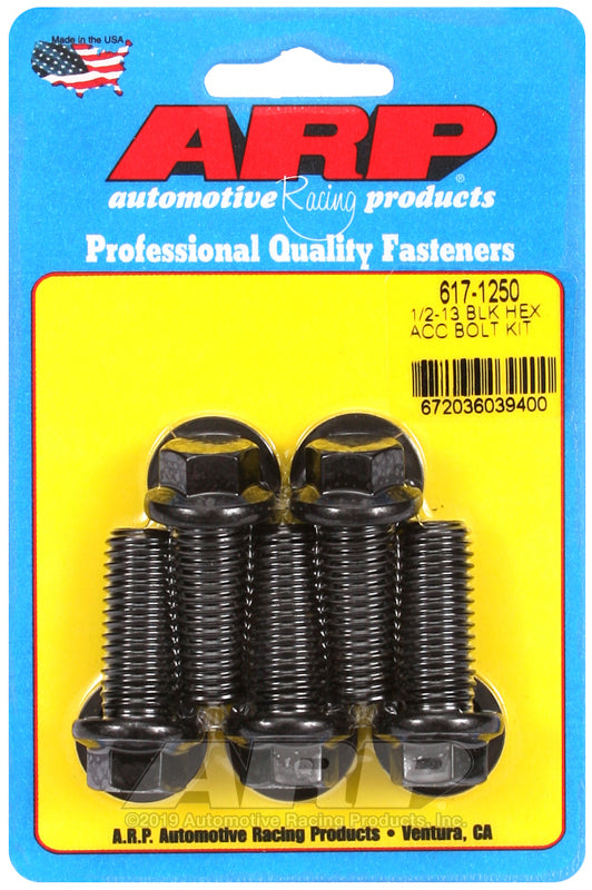 ARP 617-1250 1/2-13 X 1.250 Hex Black Oxide Bolts