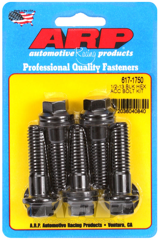 ARP Fasteners ARP617-1750 617-1750 1/2-13 X 1.750 Hex Black Oxide Bolts