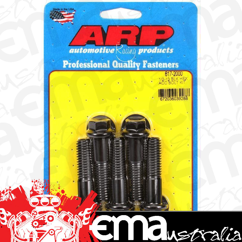 ARP 617-2000 1/2-13 X 2.000 Hex Black Oxide Bolts