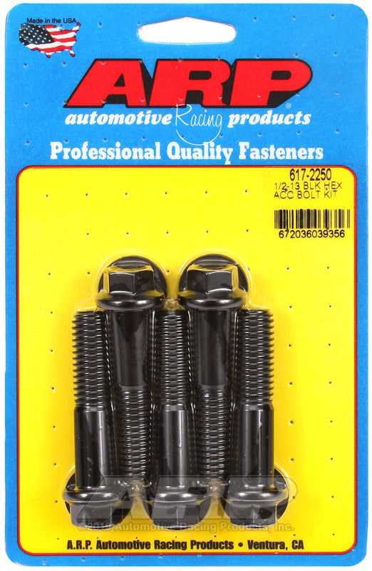 ARP 617-2250 1/2-13 X 2.250 Hex Black Oxide Bolts