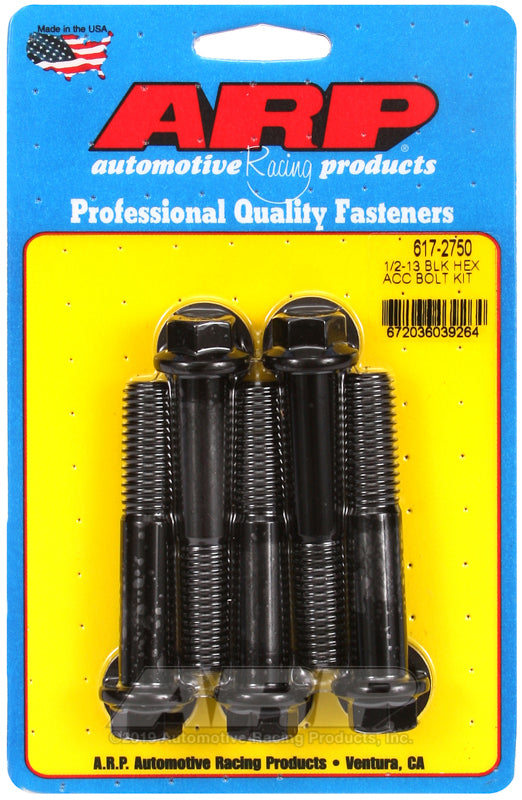 ARP Fasteners ARP617-2750 617-2750 1/2-13 X 2.750 Hex Black Oxide Bolts