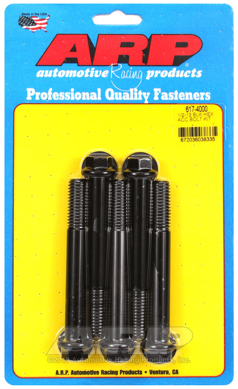 ARP 617-4000 1/2-13 X 4.000 Hex Black Oxide Bolts