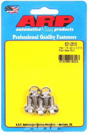 ARP 621-0515 1/4-20 X 0.515 Hex SS Bolts