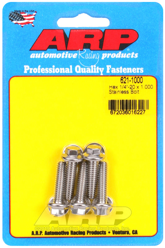 ARP 621-1000 1/4-20 X 1.000 Hex SS Bolts