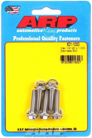ARP 621-1000 1/4-20 X 1.000 Hex SS Bolts