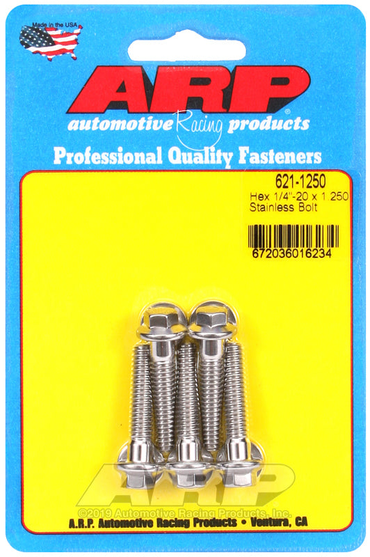 ARP 621-1250 1/4-20 X 1.250 Hex SS Bolts