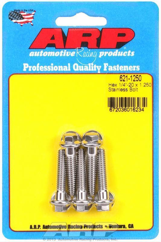 ARP 621-1250 1/4-20 X 1.250 Hex SS Bolts
