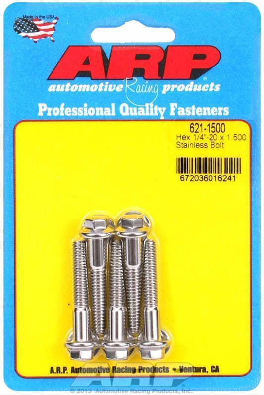 ARP 621-1500 1/4-20 X 1.500 Hex SS Bolts