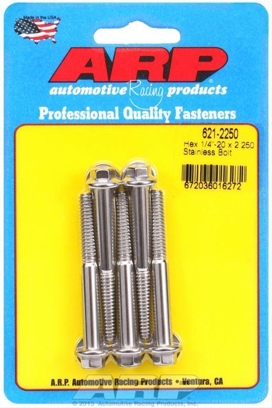 ARP 621-2250 1/4-20 X 2.250 Hex SS Bolts