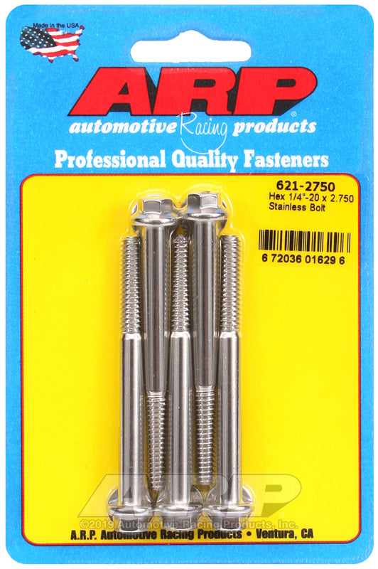 ARP Fasteners ARP621-2750 621-2750 1/4-20 X 2.750 Hex SS Bolts