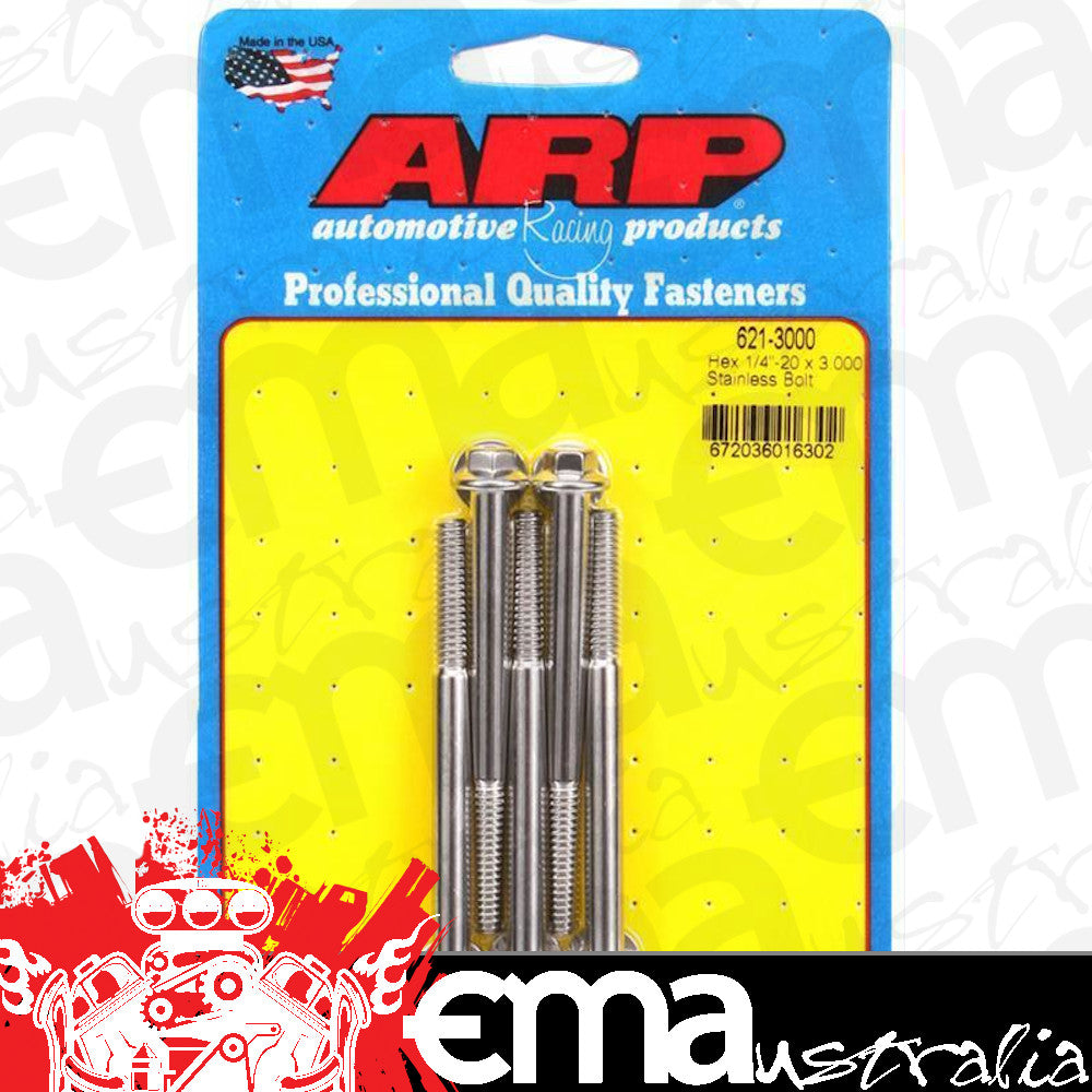 ARP 621-3000 1/4-20 X 3.000 Hex SS Bolts