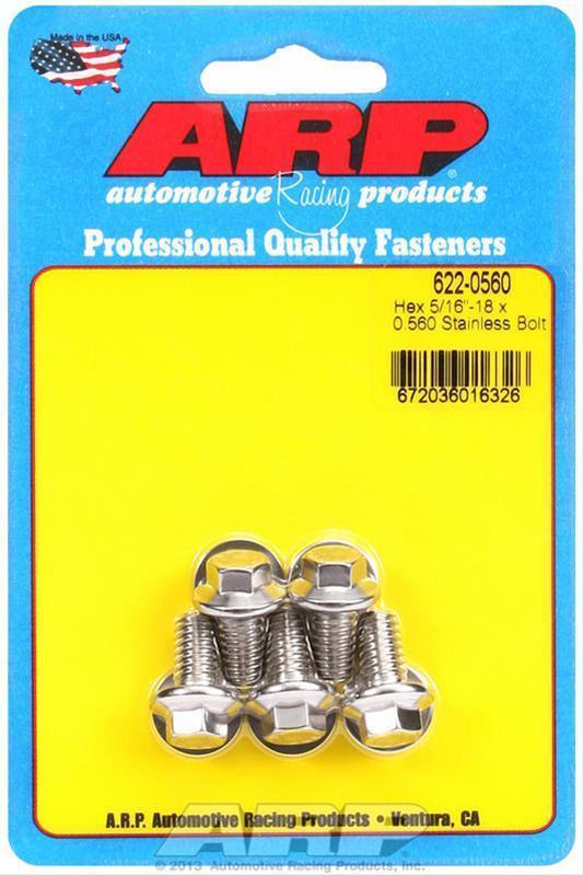 ARP Fasteners ARP622-0560 622-0560 5/16-18 X 0.560 Hex SS Bolts