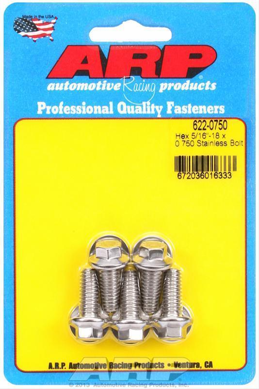 ARP Fasteners ARP622-0750 622-0750 5/16-18 X 0.750 Hex SS Bolts
