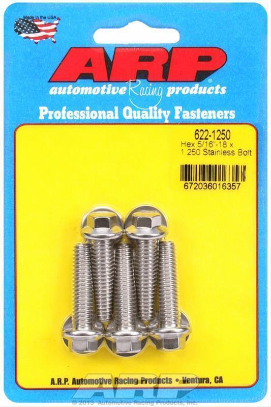 ARP 622-1250 5/16-18 X 1.250 Hex SS Bolts