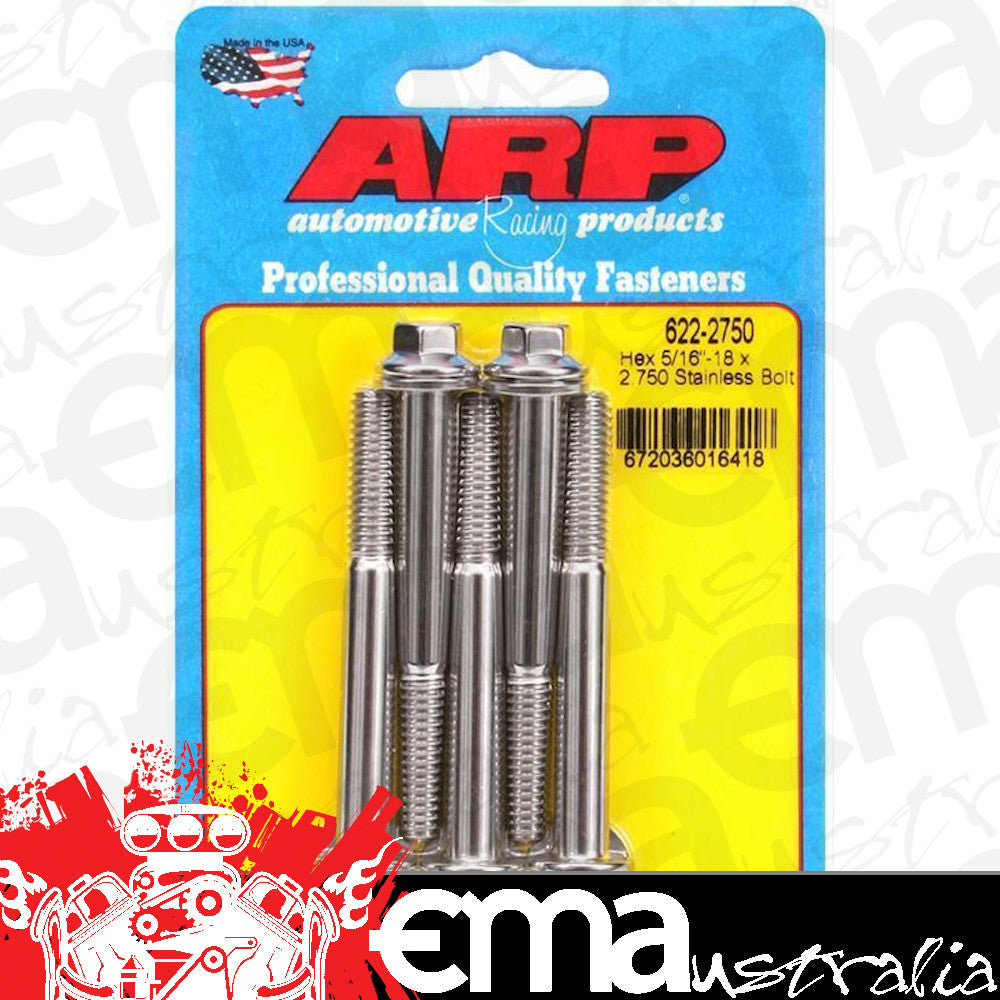 ARP 622-2750 5/16-18 X 2.750 Hex SS Bolts