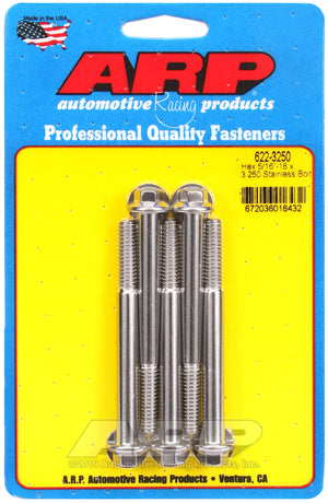 ARP 622-3250 5/16-18 X 3.250 Hex SS Bolts