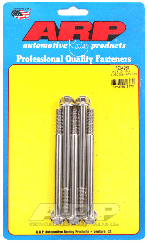 ARP 622-4250 5/16-18 X 4.250 Hex SS Bolts