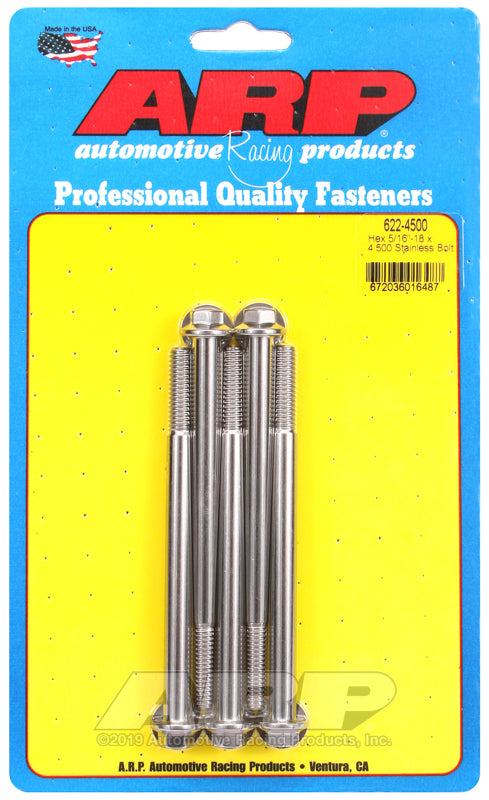 ARP 622-4500 5/16-18 X 4.500 Hex SS Bolts