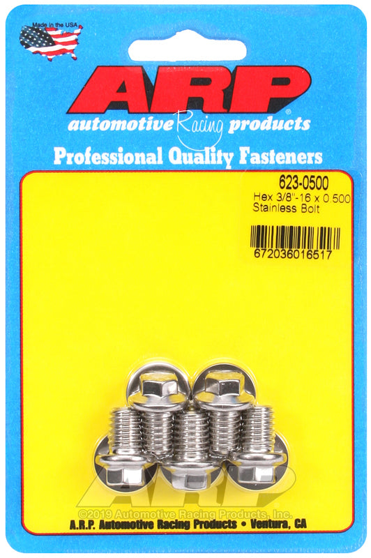 ARP 623-0500 3/8-16 X 0.500 Hex SS Bolts