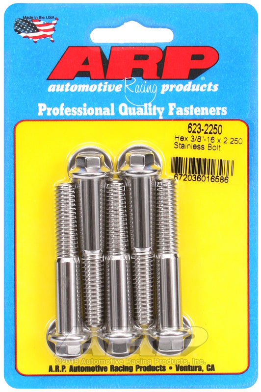 ARP 623-2250 3/8-16 X 2.250 Hex SS Bolts