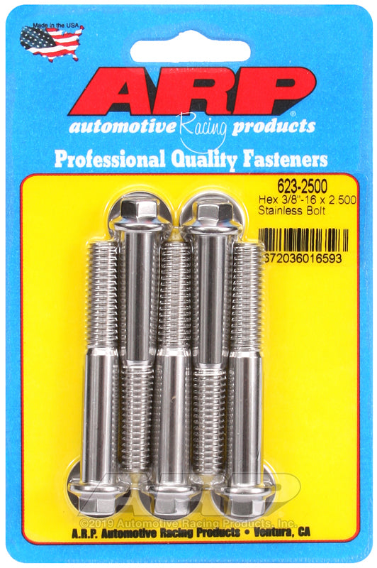 ARP 623-2500 3/8-16 X 2.500 Hex SS Bolts