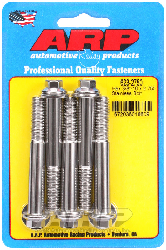 ARP 623-2750 3/8-16 X 2.750 Hex SS Bolts