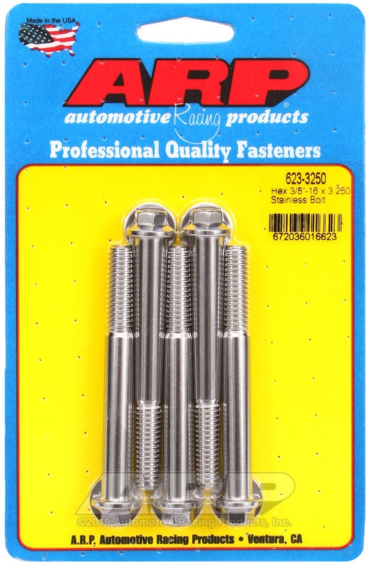ARP 623-3250 3/8-16 X 3.250 Hex SS Bolts