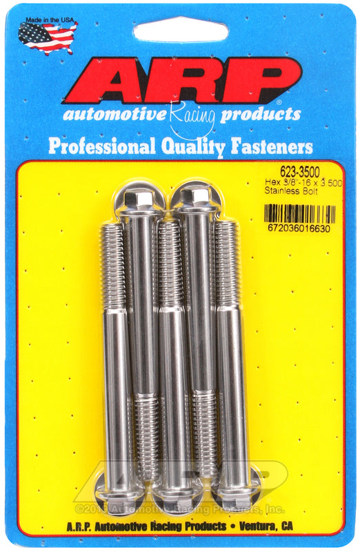 ARP Fasteners ARP623-3500 623-3500 3/8-16 X 3.500 Hex SS Bolts