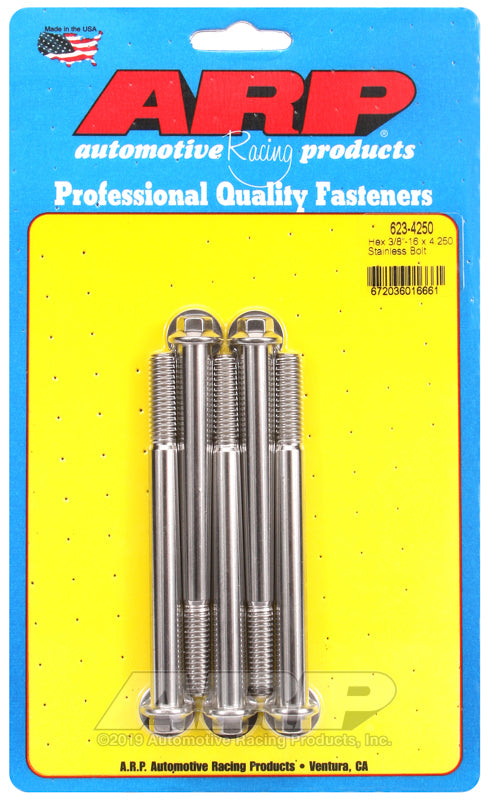 ARP 623-4250 3/8-16 X 4.250 Hex SS Bolts
