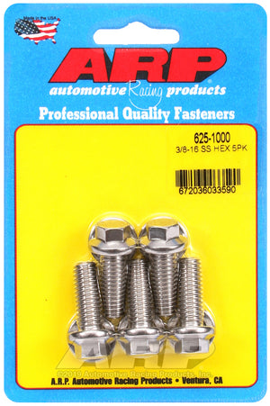 ARP 625-1000 3/8-16 X 1.000 Hex 7/16 Wrenching SS Bolts