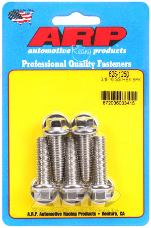 ARP 625-1250 3/8-16 X 1.250 Hex 7/16 Wrenching SS Bolts