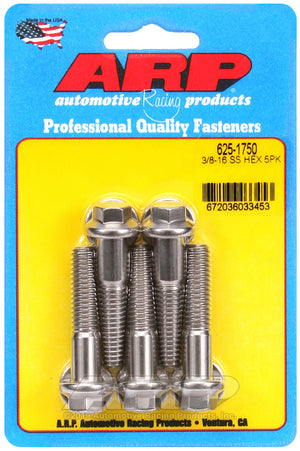 ARP 625-1750 3/8-16 X 1.750 Hex 7/16 Wrenching SS Bolts