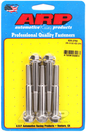 ARP 625-2750 3/8-16 X 2.750 Hex 7/16 Wrenching SS Bolts