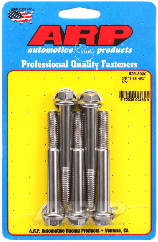 ARP 625-3000 3/8-16 X 3.000 Hex 7/16 Wrenching SS Bolts